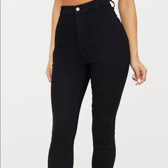 Super High Waisted Black Disco Skinny Jean - Picture 1 of 4